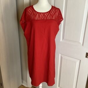 SHEIN Scarlet Mini Dress with Sheer Neckline
